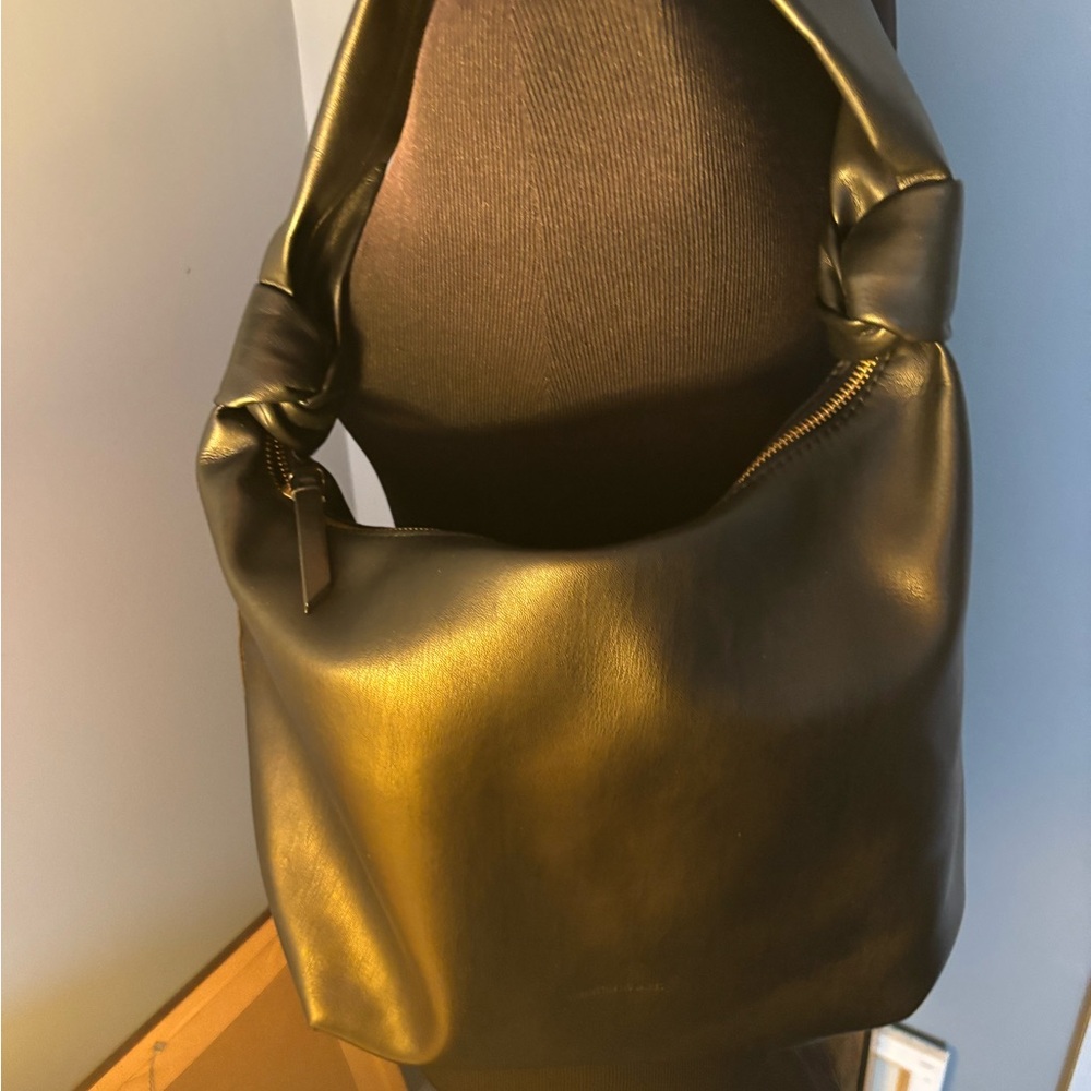 Elizabeth and James Elegant Black Hobo Bag with Slouchy Design